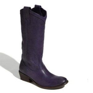 Frye Carson Pull-On Boots Western Cowgirl Size 5.5 Dark Purple